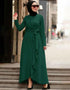 Ruffled Abaya with Belt for Women in Dubai and America